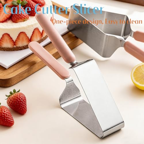 Stainless Steel Cake Cutter for Wedding, Party, Baking (2pcs)