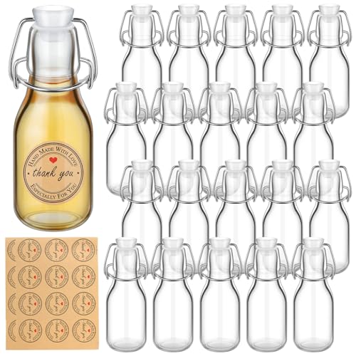 Queekay 20 Pack Mini Swing Top Glass Bottles - size: 5.07 oz