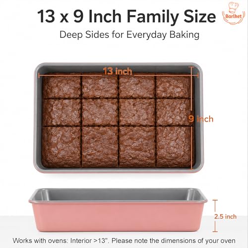 9x13 Cake Baking Pan, Heavy Duty 2.5" Deep Lasagna Pan Nonstick
