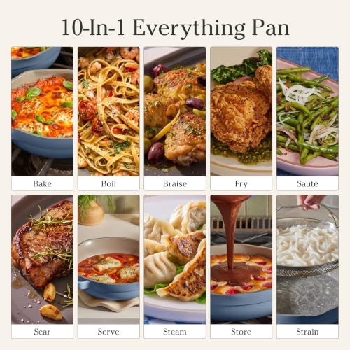 Our Place Always Pan 2.0, 10.5" Ceramic Nonstick Pan, 2.6 Qt - color: Blue Salt, size: 10.5"