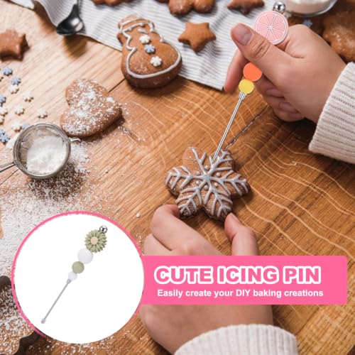 uxcell Cookie Scribe Tool Stainless Steel Icing Pin Green - color: Green