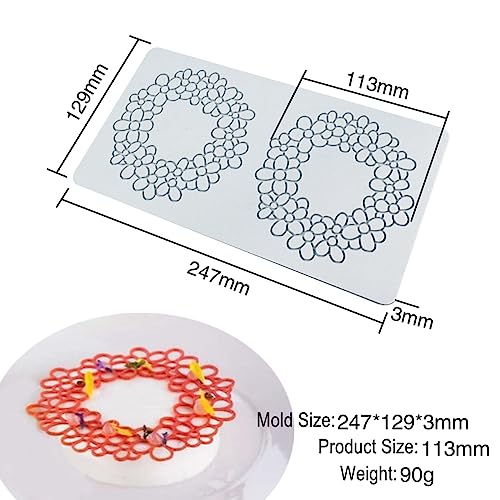 Snowflake Silicone Chocolate Candy Fondant Mold 3D Embossing - size: D_ Flower Ring