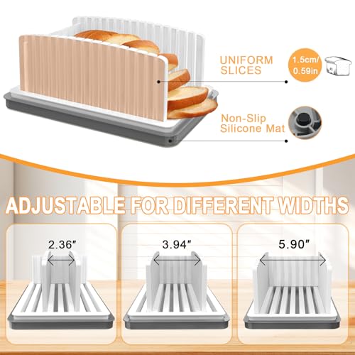 Kiss Core New Upgrade Bread Slicer for Homemade Bread with Adjustable Width - style: Bread Slicer