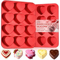 HKNMTT 2Pcs Silicone Heart Molds for Chocolate Muffin 12-Cavity Nonstick - style: 2.2" Heart 2PCS
