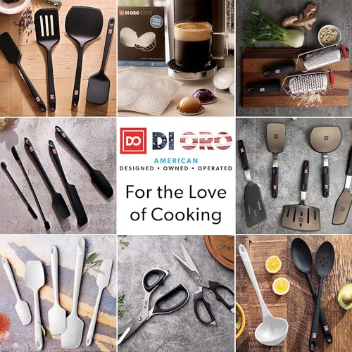 DI ORO Silicone Spatula Set - 600F Heat Resistant, 4-Pc Stone - color: Stone