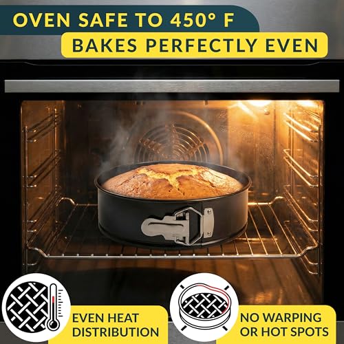 Springform Pan Set of 4, Nonstick Cheesecake Pans 4/7/9/10" Carbon Steel - size: 4-7-9-10 Inches
