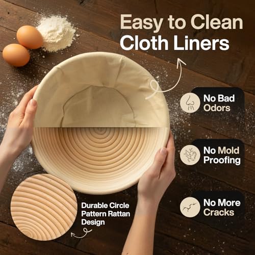 ARTOS Sourdough Starter Kit - Banneton Proofing Baskets, Dough Whisk, Bread Lame & Scrapers, Starter Jar & Scale - Complete Bread Baking Supplies for Beginners & Home Bakers - size: 35 Piece Kit