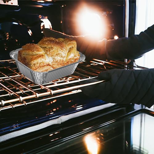 iHomeSet 25 Pack 1 lb Aluminum Foil Pan 16 oz with Clear Plastic Lids - size: 1 lb (Pack of 25), style: Tin Pans with Plastic Lids