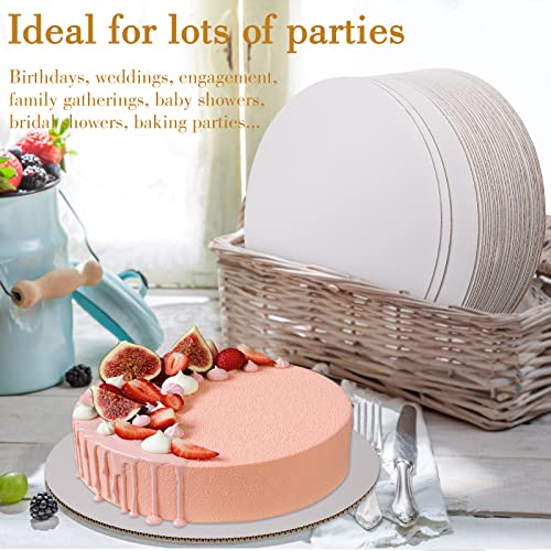 Sudaya Cake Boards 50 PCS, Cake Boards 10 Inch Round, Cardboard Cake Rounds, Disposable Cake Plates, Food Grade Cake Base Cake Tray Cake Circles, 10 Inch Cake Board White Cardboard Circles Round Base - size: 10 Inch