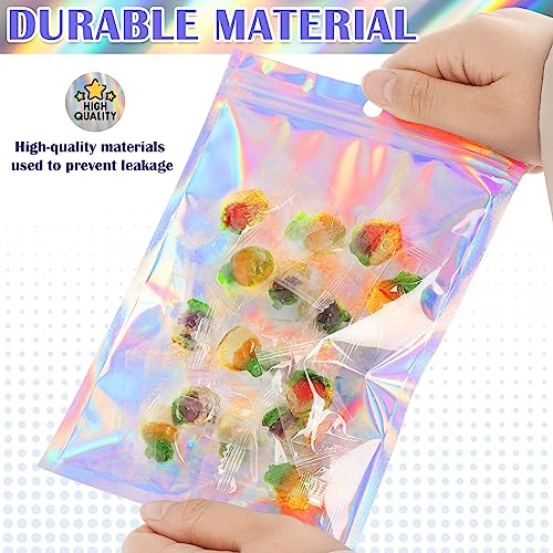 JETMORE Holographic Bags, 100 PCS Mylar Bags, 5.5x7.9in Small Gift Bags (Pack of 2) - color: Holographic, size: 5.5*7.9inch (Pack of 2)