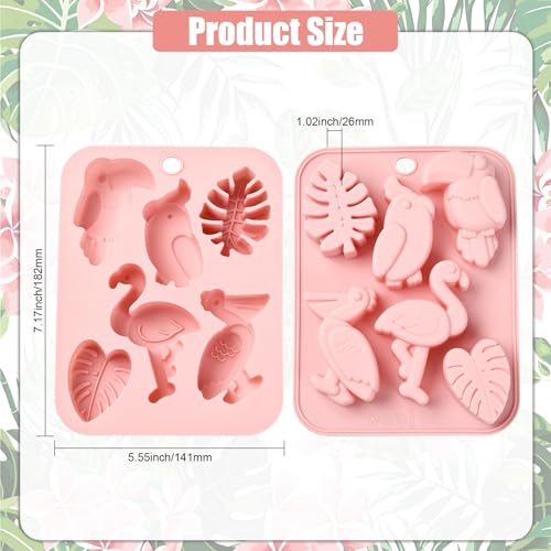 Airssory 2Pcs Silicone Leaf and Bird Molds 18.2x14.1x2.6cm Baking Candy Chocolate Fondant Decorating Tools - color: Leaf and Bird Molds