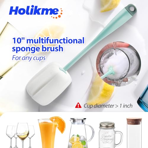Holikme Bottle Brush Tube Cleaning Lab Set with Long Handle,Green - color: Green