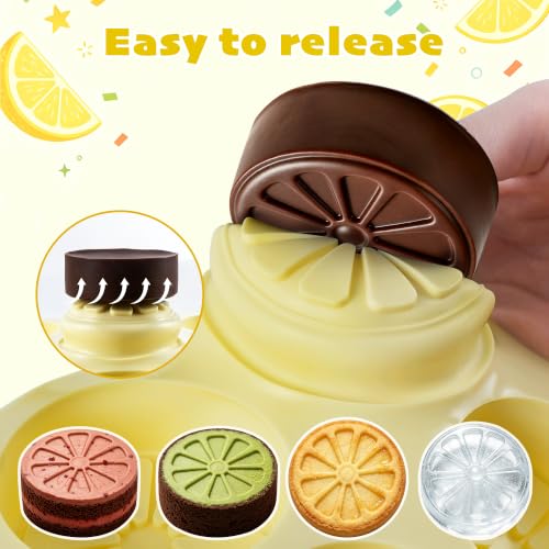 Lemon Silicone Mold for Gummy,12-Cavities Citrus Mold Silicone,2Pack Fruit Dessert Molds for Chocolate,Candy,Jello - size: 12-Cavity Lemon Silicone Molds