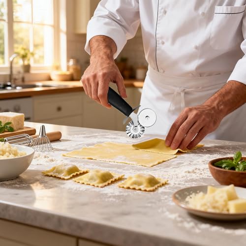 Stainless Steel Pastry Cutter Wheel, Durable Dough Cutter