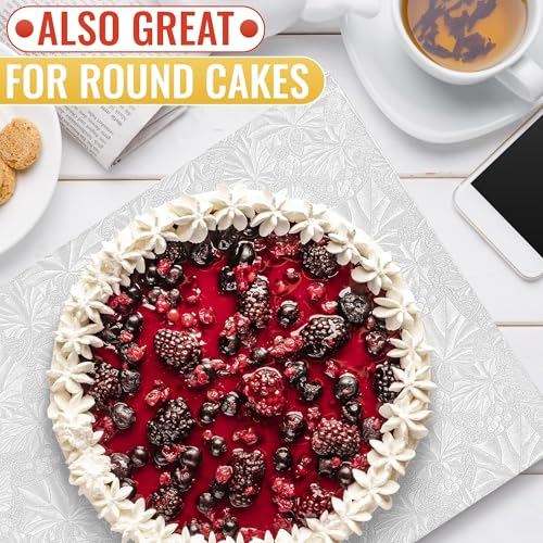 1 Pack Thick Rectangle Cake Drum 13.8x9.9 in - White 9x13 Cake Board - style: Classic