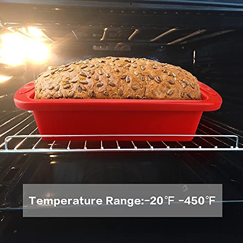 2 Pack Silicone Bread and Loaf Pans - size: Large, style: Set of 2