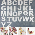 26Pcs A-Z Alphabet Cake Stencils, 6 Inch Letter Molds for Baking - size: 6 Inch