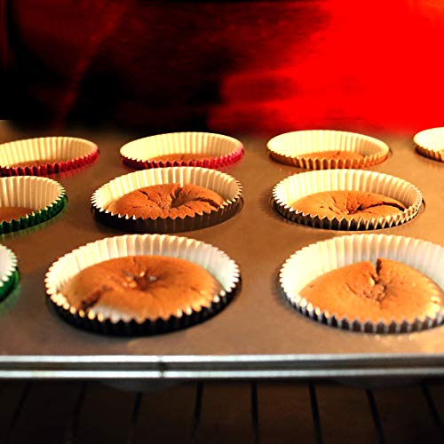 200 Pcs Standard Foil Cupcake Liners Paper Baking Muffin Cups - color: Pink