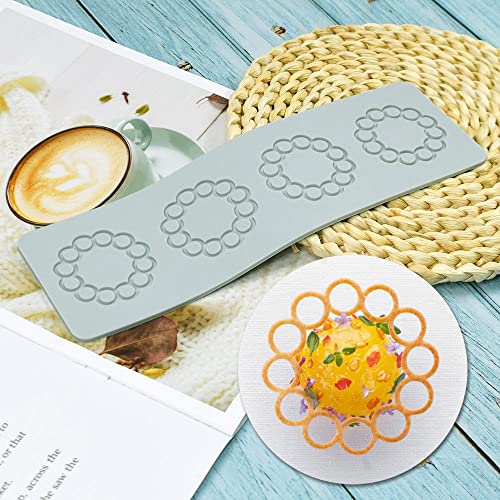 TUKE Silicone 3D Multi Pattern Geometric Fondant Lace Pad Cake Mold - Mo Gray (8.8x3.08x0.12inch) - size: E_8.8x3.08x0.12inch