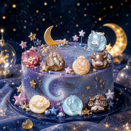 12 Constellation Animal Silicone Mold for Chocolate, Jello, Soap - color: Pink-XY039