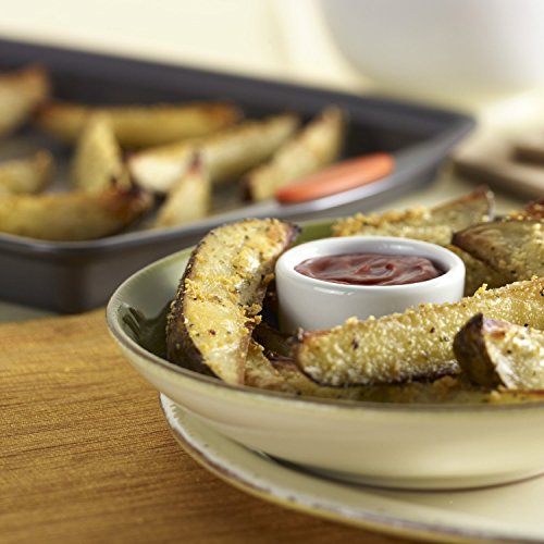 Rachael Ray Yum-o! Nonstick Bakeware Oven Lovin' Cookie Pan Set for Baking - color: Orange Grips