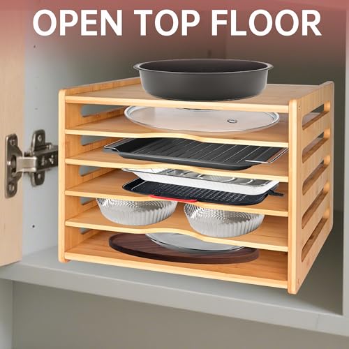 Cookie Sheet Organizer for Cabinet, 6 Tier Sheet Pan Organizer