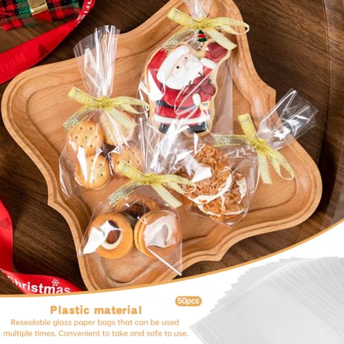 50‑Pack Rice Krispy Treats Bag Kit, Clear Cakesicle Bags and Sticks
