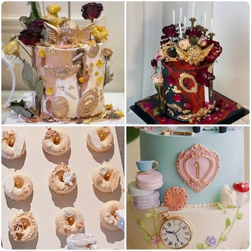 Mujiang Photo Frame Fondant Molds Picture Frames Silicone Mold Set Of 4 - color: Style B