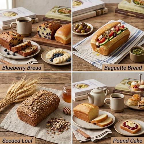 Dioycli Bread Loaf Pan for Baking Silicone Rectangular Bread Pan, 6-Cavity - size: 6 Rectangular Cavities
