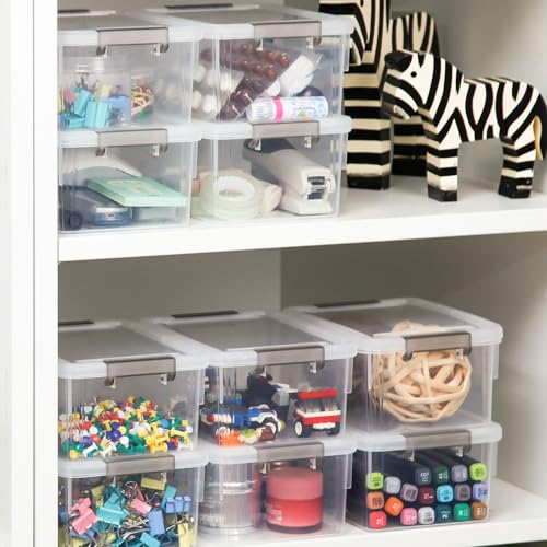 8Packs 3.2Qt Small Clear Storage Bins with Lids, Plastic (Pack of 2) - size: 3.2 QT (Pack of 2), style: (8 Pack)