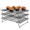 3 Tier Cooling Rack, Stackable Baking Rack Shelf, Kitchen Cookie Rack Baking Supplies for Bread Cake Biscuits and More
