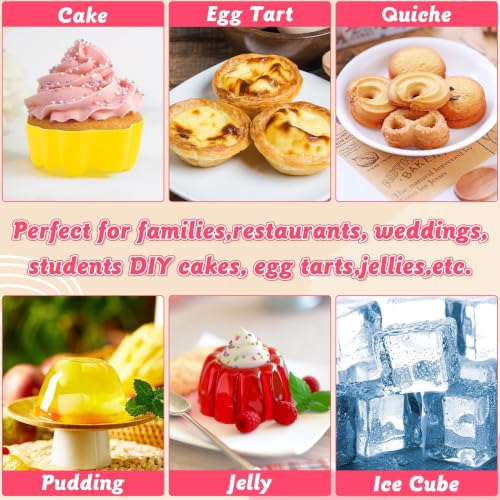 R HORSE 42 Pack Silicone Molds Cupcake 2 Inch Mini Size Multi Flower-Shaped Baking Cups Non-Stick Donut Wrapper Mold Muffin Liners Washable for Desserts Ice Creams Puddings Donut Supply Party - color: Lotu