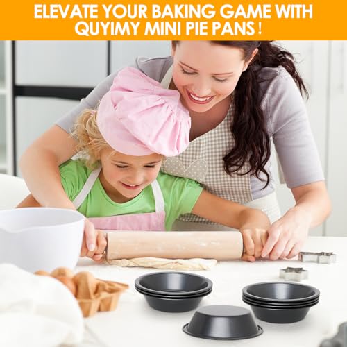 8 Pack Mini Pie Pans, 5 Inch Pie Tins Reusable Round Small Pie Pans, Carbon Steel Mini Tart Pan Nonstick Round Small Pie Tins for Baking Dessert, Fruit Pie and Meat Pie - color: 5-inch Set of 8
