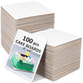 Lallisa 100 Pcs 6 Inches Square Cake Boards, Disposable Cake Base, White - color: White