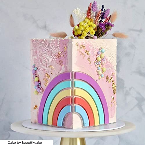 Lacupella Cake Decorating Stencil for Tall Buttercream Cake, Royal Icing, Ganache, Paint, Airbrush (RAYES) - style: RAYES