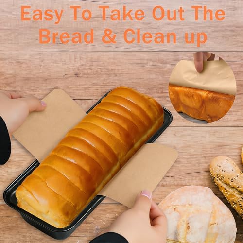 100 Pcs 13x5 in Loaf Pan Liners for Baking Bread Pan Parchment Paper - size: 13.4*5.12 inch