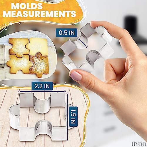 4 Pcs Mini Puzzle Piece Cookie Cutter, Small Cookie Cutters Shapes - size: Alphabet