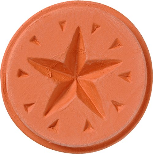 JBK Pottery Terra Cotta Cookie Stamps for Baking, Oven & Dishwasher Safe - Cookie Cutter, Molder, Stamper Press, Ideal for Cookies, Polvoron, Pastry, Shortbread, Butter Maker - Christmas Star Designs - size: Christmas Star