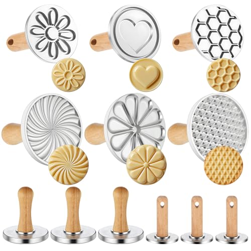 6 Pcs Cookie Stamps for DIY Baking, Cake, Pastry, Gift Package