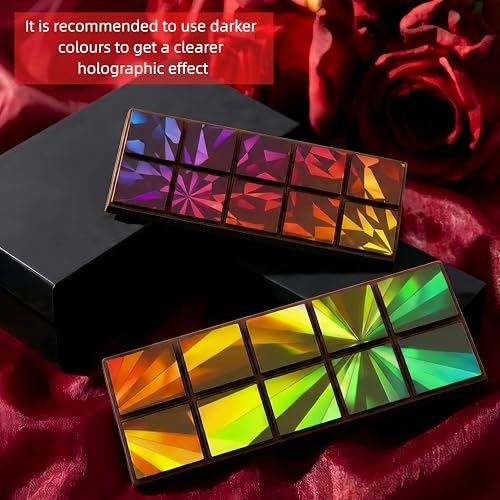 Christmas Candy Molds Holographic Chocolate Mold Silicone, Diamond - color: Windmill and Diamond, style: Square