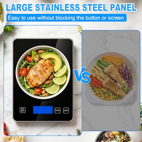 33lb/15kg Digital Scale Kitchen Food Scale Weight Grams and Ounces Pounds/Ounces/Grams be Freely Changed for Daily Use, Home Baking Stainless Steel Material Black - size: Digital Scale 15kg black