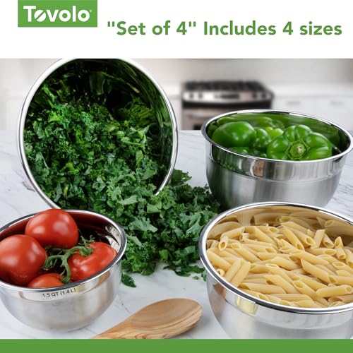 Tovolo Extra Large Stainless Steel Mixing Bowl 7.5 Quart for Bread Kneading - size: Single (7.5 Quart)