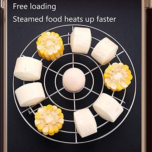 Steam Rack, Heavy Duty Steaming Rack Stand, Stainless Steel Round Steamer Cooling Rack Trivet, Pot Steamer Insert Food Stand, Steaming Cookware Accessories(Size:27.5cm/10.83in) - size: 27.5cm/10.83in