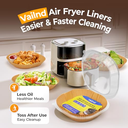 125Pcs 8 Inch Square Air Fryer Liners Disposable for 5-8QT, Parchment Paper - size: 8"Square