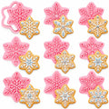 9-Piece Snowflake Cookie Cutter and Stamp Set, Plastic