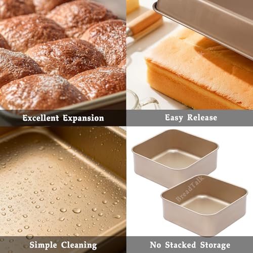 8-Inch Square Baking Pan Set, 3-Inch Deep Nonstick Carbon Steel, 2 Pack - size: 8″ Square Deep