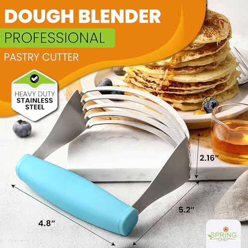 Spring Chef XL Pastry Blender, Durable Dough Blender For Baking - Aqua Sky - color: Blue (Aqua Sky), size: XL | Classic
