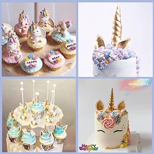 Mujiang Unicorns Silicone Mold Unicorns Ears Horn Fondant Molds Set Of 4