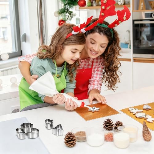22Pcs Christmas Mini Cookie Cutters Set with Dough Scraper