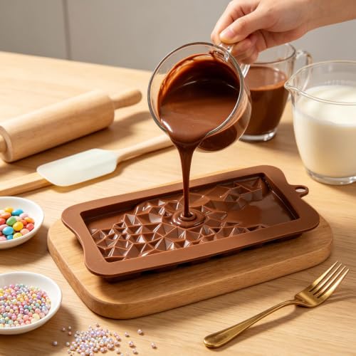 Break Apart Silicone Chocolate Molds Fragment Candy Mold For Chocolate Bar Candy Energy Bar